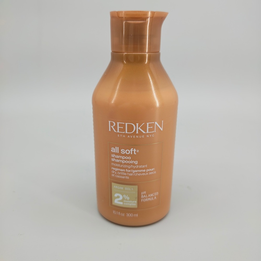 Redken All Soft Shampoo Argan Oil Moisturizing Dry Brittle Hair 10.1oz 300ml